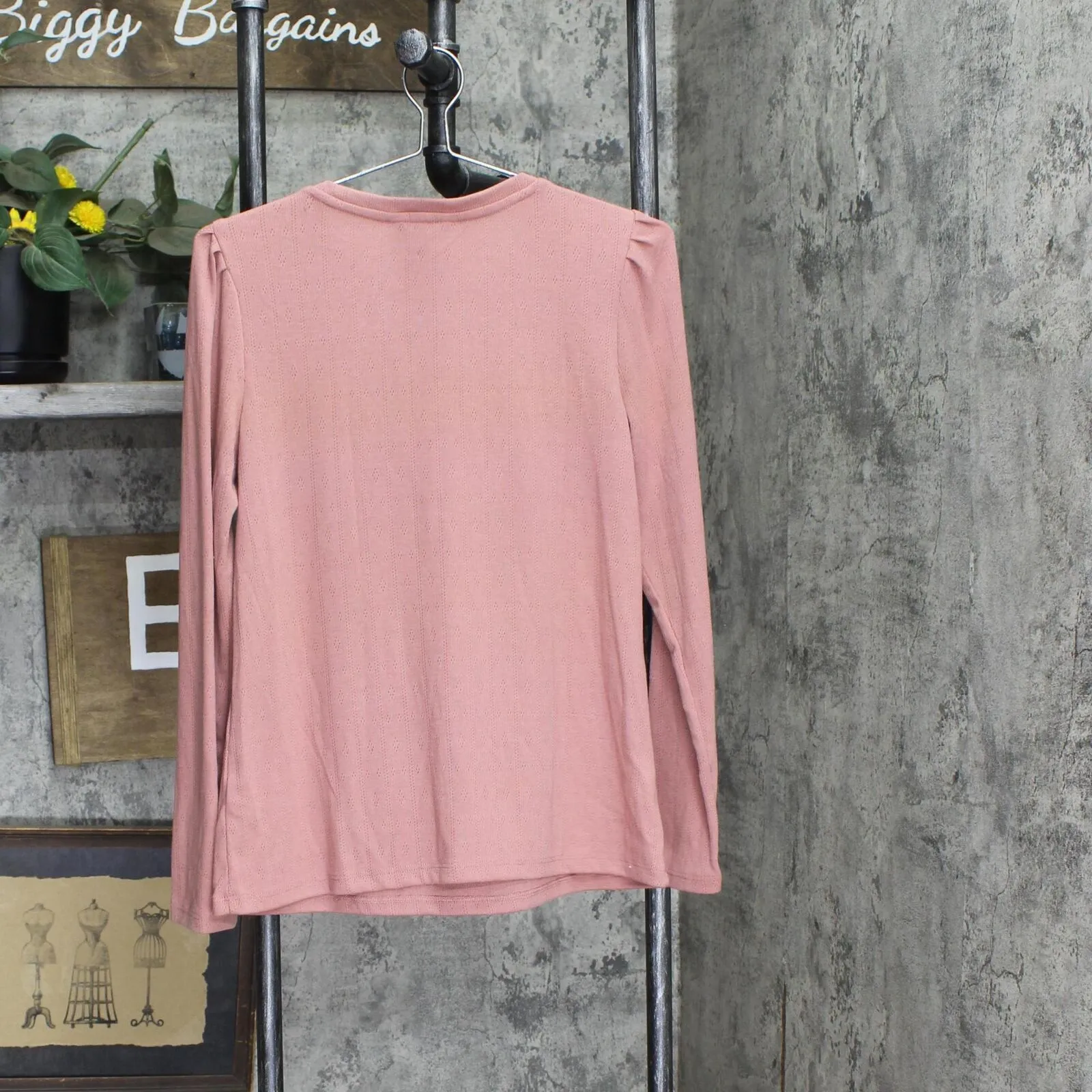 Well Worn Womens Long Sleeve Crewneck Shirt Top 1797406
