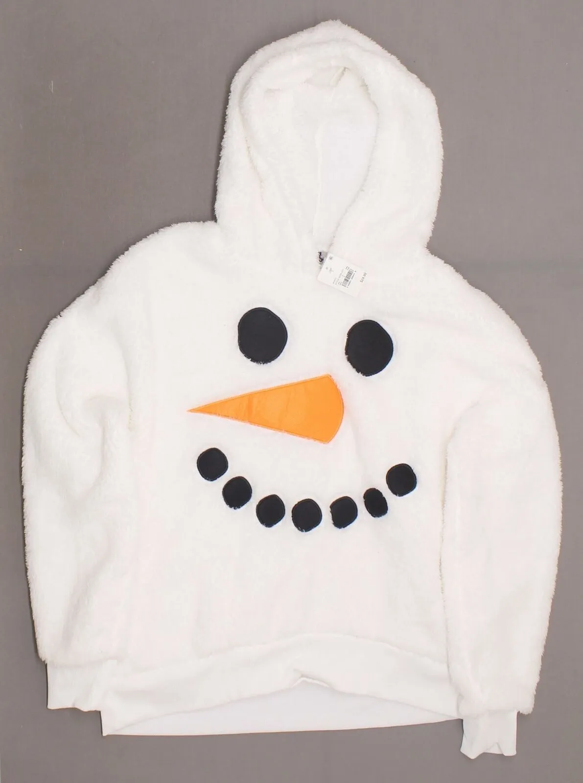 Well Worn Women's Sherpa Hooded Snowman Ugly Christmas Sweatshirt