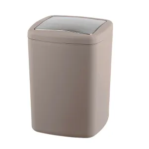 Wenko Swing-lid bin Barcelona L Taupe special plastic 8.5 liters