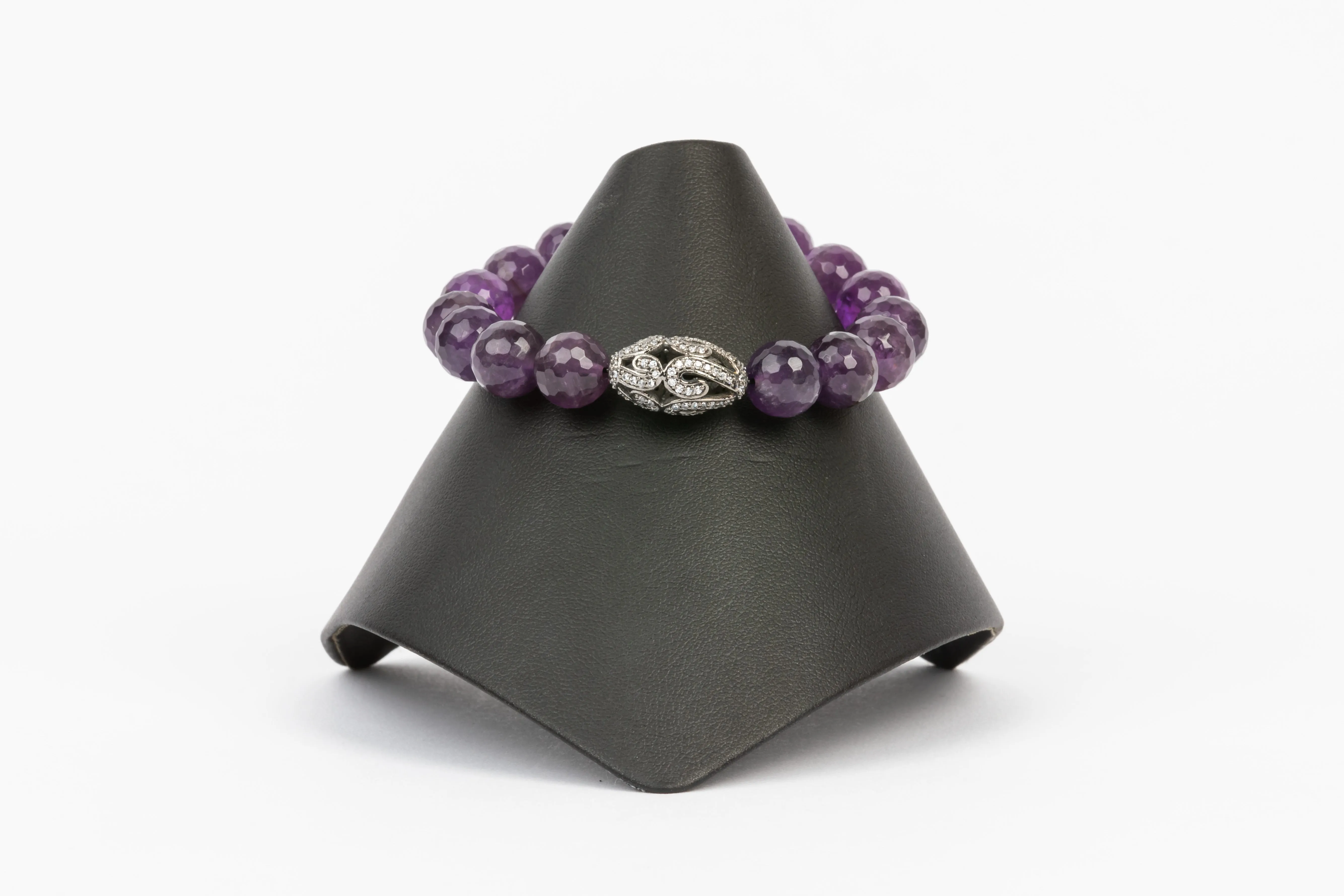 White Topaz, Amethyst Bracelet