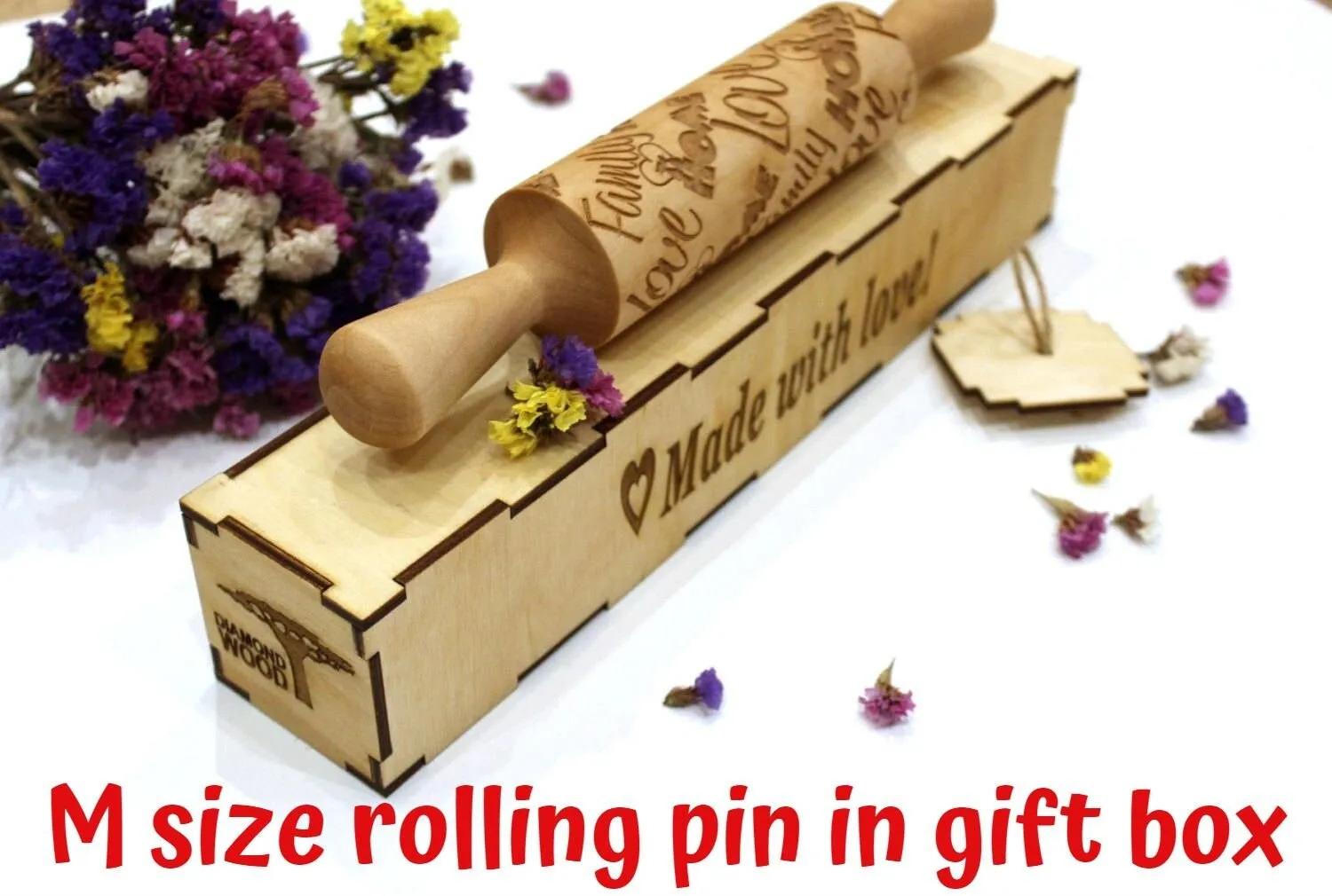 Windmill Embossed Rolling Pin, Clay Stamp, Pottery Roller, Christmas Gift, Textured Cookie, Ceramic Mold Pattern, Baking Gift