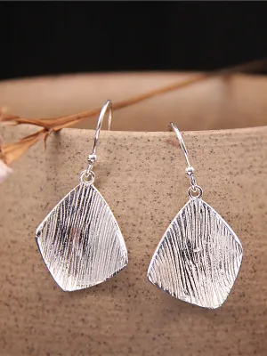 Women Casual Stripe S925Silver Earrings
