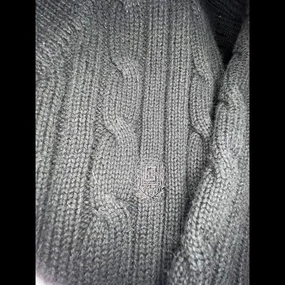 Women's Chaps V-Neck Cable Sweater MINT Size L NWOT