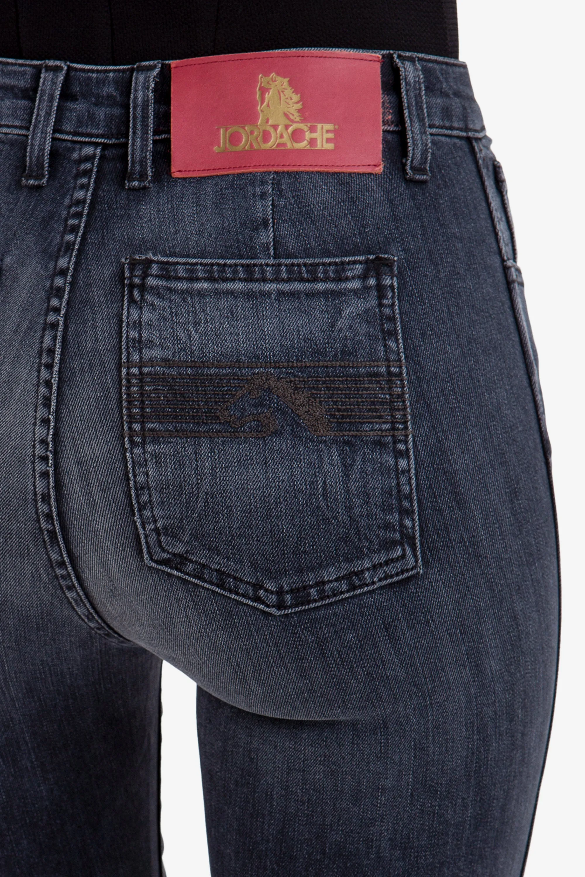 WORN BLACK HIGH RISE SLIM