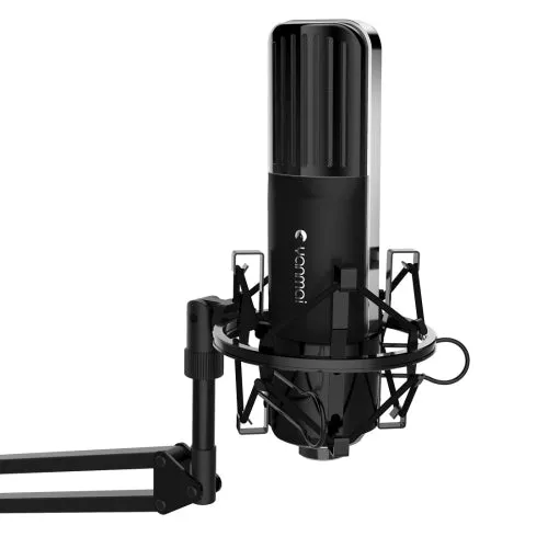 Yanmai Q8 Professional Game Condenser Sound Recording Microphone with Holder Black