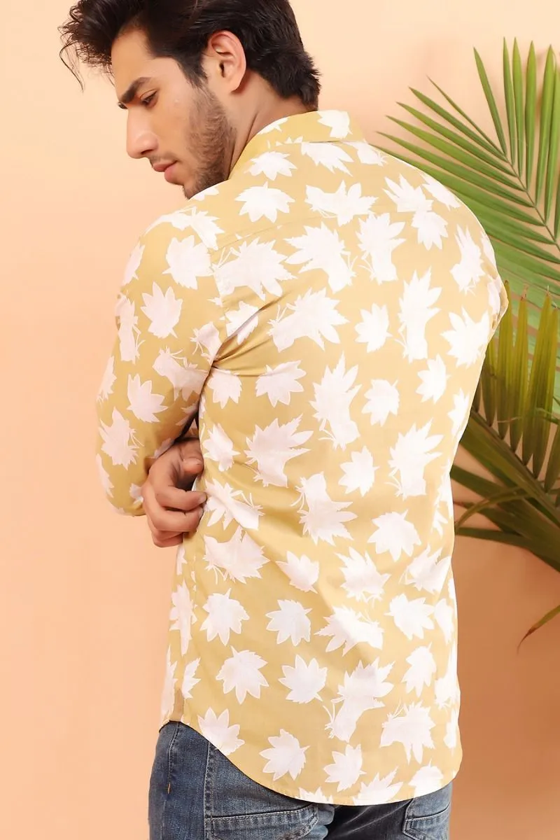 Yellow Casual Shirt FS Slim Fit