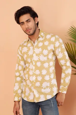 Yellow Casual Shirt FS Slim Fit