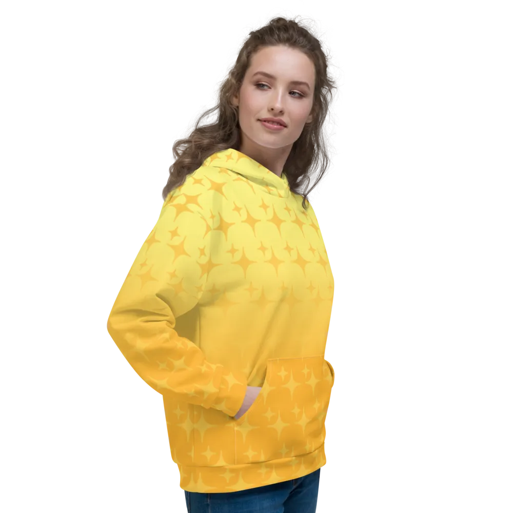 Yellow Ghost Sparkle Hoodie (Adult XS-3XL)