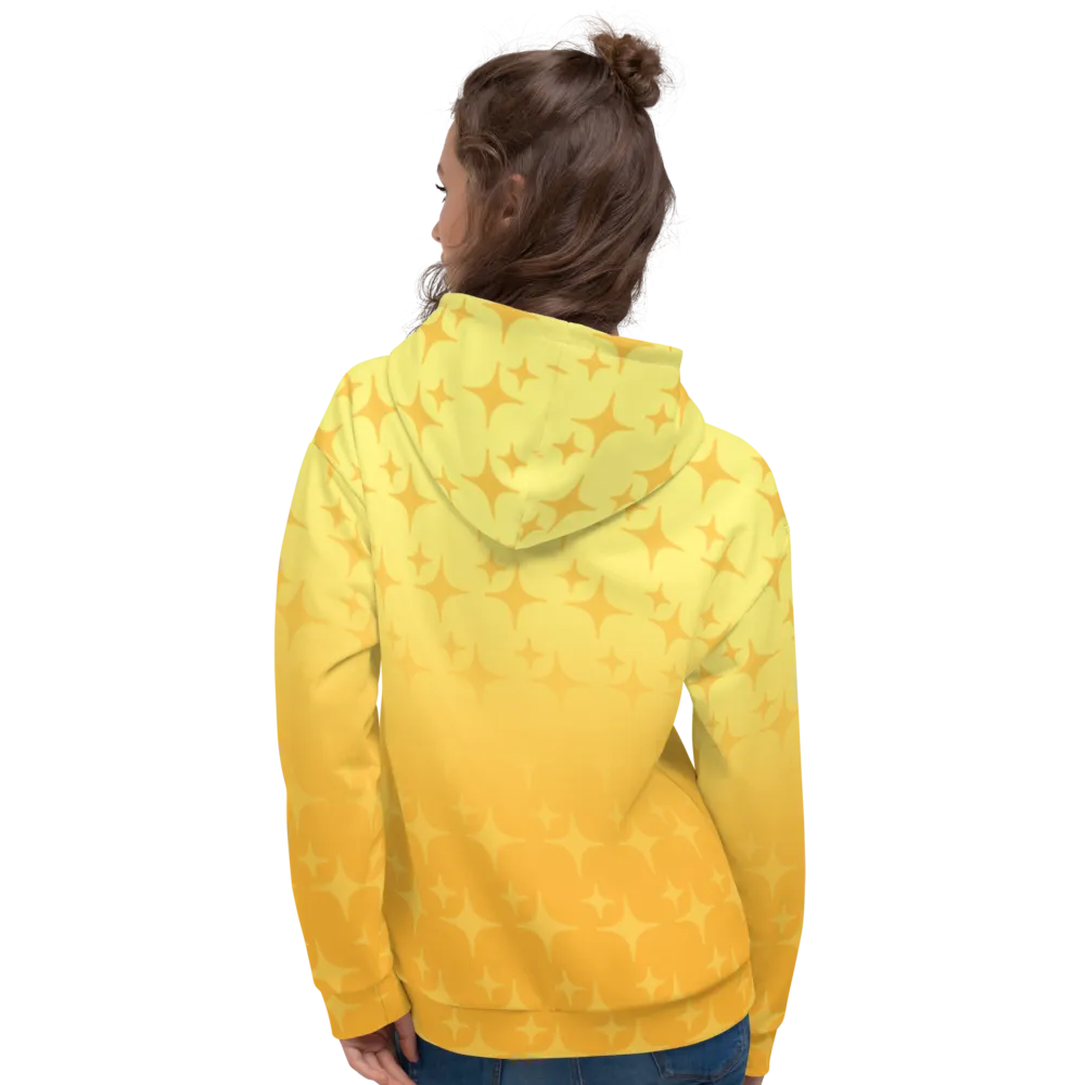 Yellow Ghost Sparkle Hoodie (Adult XS-3XL)