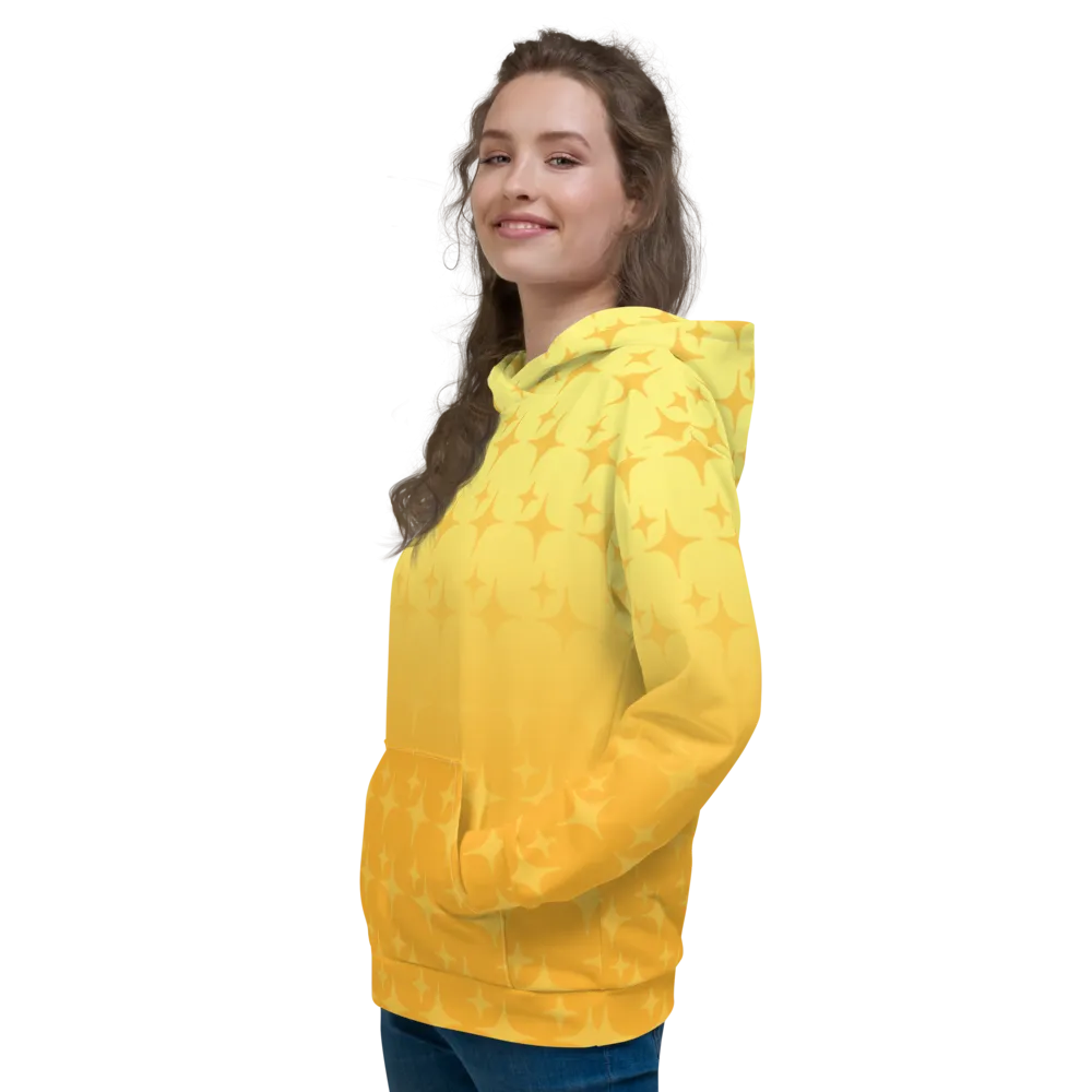 Yellow Ghost Sparkle Hoodie (Adult XS-3XL)