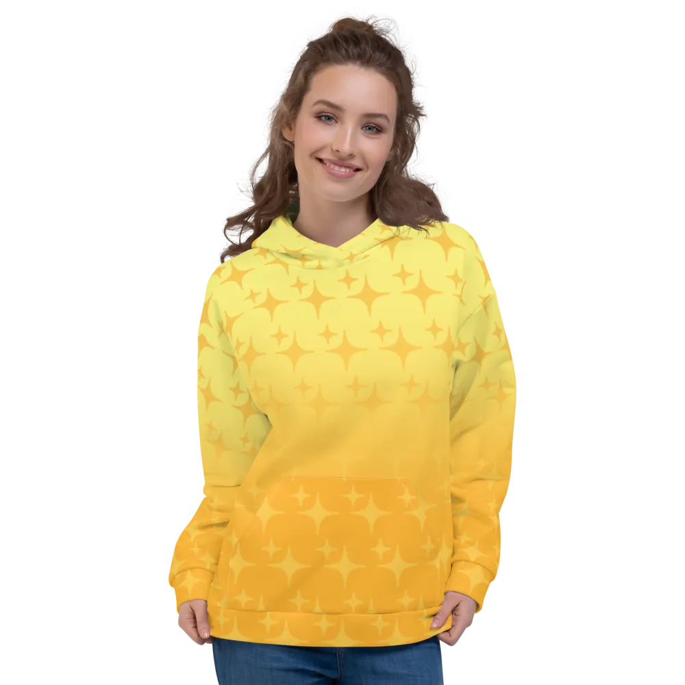Yellow Ghost Sparkle Hoodie (Adult XS-3XL)