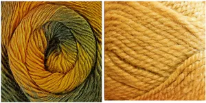 YELLOW GOLD   TERRAGON - Falling Leaves Scarf YARN KIT